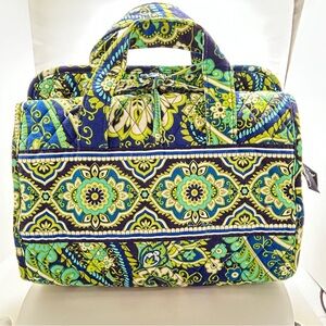 Vera Bradley, Rhythm And Blues Tri-Fold Travel Toiletries Bag, Blue Green, NWOT
